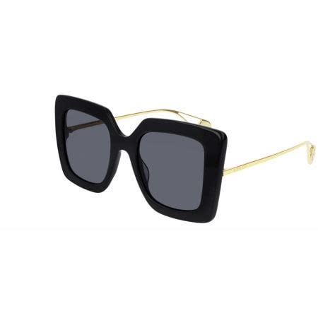 gucci sunglasses gg0435s|Gucci Square/Rectangle Sunglasses Black Gold Grey Luxury .